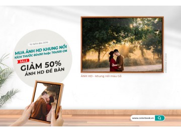 In Ảnh HD Khung nổi - giảm ngay 50% Ảnh HD khung nổi để bàn 